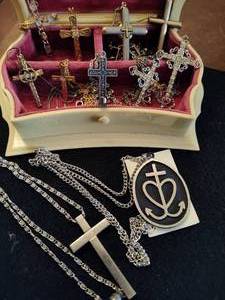 lot 111 image: Lot of Assorted Cross Necklaces