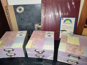 lot 147 image: Storage Boxes & Photo Book New