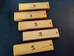 lot 129 image: Lot of Five Wooden Pencil Holders