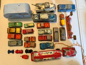 lot 3 image: Vintage TOOTSIE TOYS lot of Metal Cars, Trucks & Plastic Camper