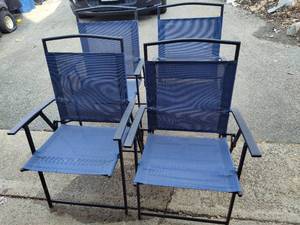 lot 200 image: Set of Four Outdoor Folding Chairs