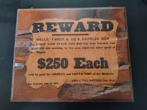 lot 68 image: Vintage Looking Reward Sign