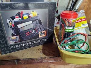 lot 215 image: Trunk Organizer & Bungee Cords