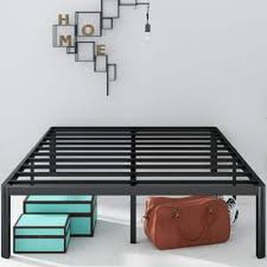lot 15 image: Zinus Van 16 Inch Metal Platform Bed Frame with Steel Slat Support, Twin Customer Returns See Pictures