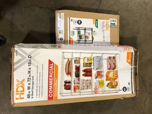 lot 24 image: Lot of Assorted Shelving Units Various Models and Conditions  Customer Returns See Pictures