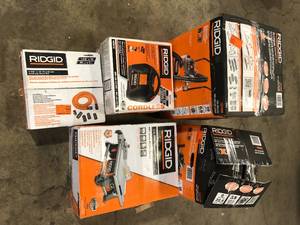 lot 41 image: Lot of Assorted Ridgid Power Tools and Hardware Various Models and Conditions  Customer Returns See Pictures
