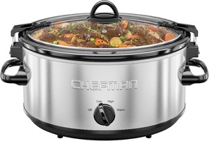 lot 62 image: Chefman 6 Quart Locking Lid Crockpot