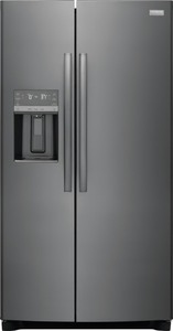 lot 16 image: Frigidaire Side by Side Refrigerator -DARK stainless steel