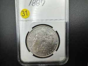 lot 31 image: 1887 Morgan Siver Dollar