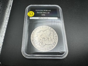 lot 33 image: 1896 Morgan Silver Dollar