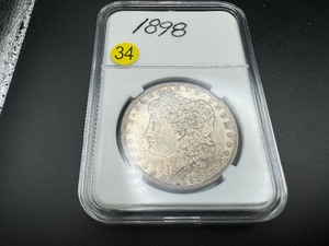 lot 34 image: 1898 Morgan Silver Dollar