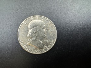 lot 52 image: 1948-D BU Silver Franklin Half Dollar From Complete set