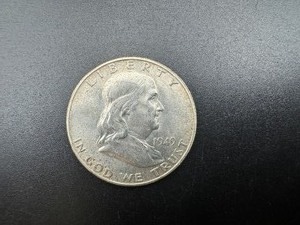 lot 54 image: 1949-D BU Silver Franklin Half Dollar From Complete set