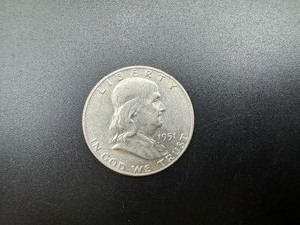 lot 59 image: 1951-D BU Silver Franklin Half Dollar From Complete set