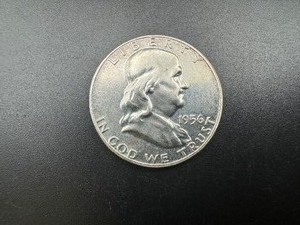 lot 71 image: 1956 BU Silver Franklin Half Dollar From Complete set