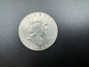 lot 80 image: 1961 BU Silver Franklin Half Dollar From Complete set