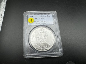 lot 4 image: 2004 1 Oz. Silver American Eagle PCGS MS69 PCGS Collectors Club
