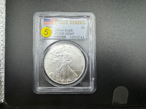 lot 5 image: 2006 1 Oz. Silver American Eagle FIRST STRIKE PCGS MS69