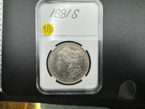 lot 18 image: 1881-S Morgan Silver Dollar