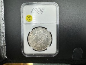 lot 25 image: 1884 Morgan Silver Dollar