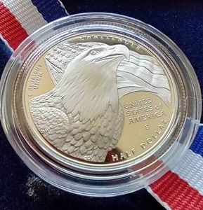 lot 5 image: 2008 Commemorative Half Dollar Bald Eagle Proof Coin