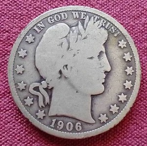 lot 6 image: 1906-D Barber Half Dollar