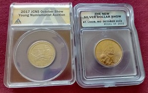 lot 12 image: (2) Slabbed Coins - Quarter & Dollar