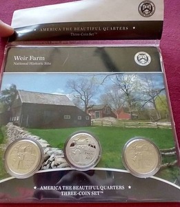 lot 14 image: U.S. Mint Weir Farm America the Beautiful Quarter Set