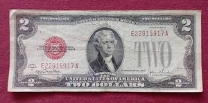 lot 23 image: 1928 $2 Note