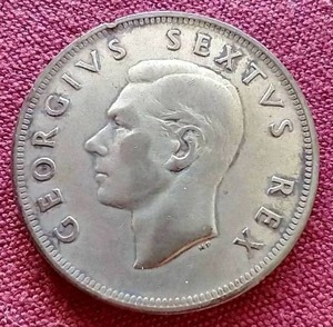 lot 31 image: 1951 South African Silver 2-12 Shilling Coin