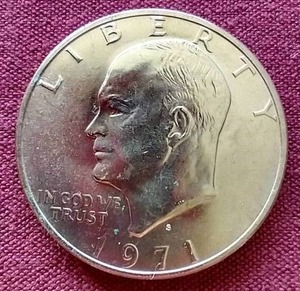 lot 34 image: 1971-S Eisenhower Silver Dollar