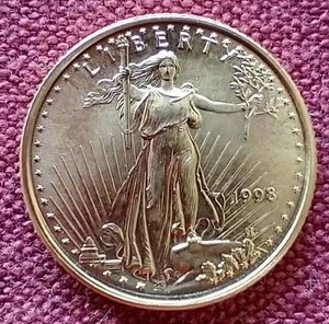 lot 35 image: 1998 U.S. 110th oz Gold Eagle