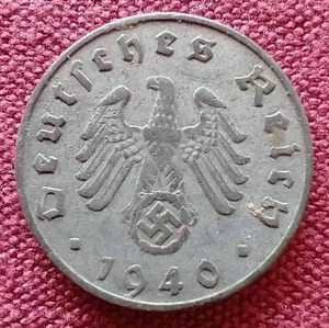 lot 60 image: 1940 Germany Third Reich 5 Pfennig Coin