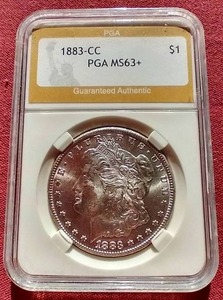 Beautiful 1883-CC Morgan Dollar - PGA MS63+
