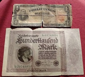 lot 110 image: (2) Interesting Vintage Foreign Notes