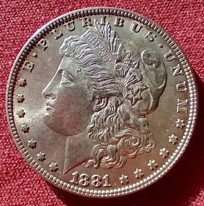 lot 115 image: Beautiful 1881 Morgan Dollar