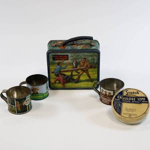 lot 24 image: Vintage Tin Lot - Six Million Dollar Man