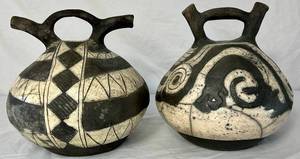 lot 32 image: Southwestern Native American Pottery Canteens