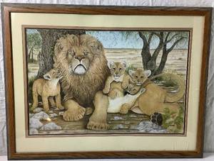 lot 102 image: The King at Home Print 31220 Rohana Quinnel 1992