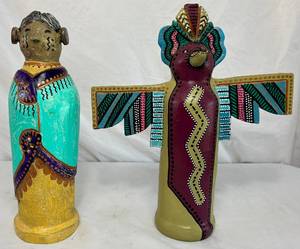 lot 158 image: Pair of Terracotta Kachina Dolls