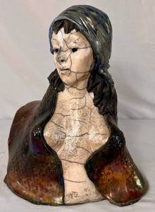 lot 163 image: Portrait of a Women Sculpture Art by M. Sundby