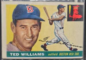 lot 2 image: 1955 Ted Williams Topps Baseball Card #2