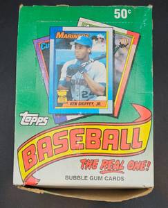 lot 113 image: Box of 1990 Topps Unopened Baseball Cards Packs