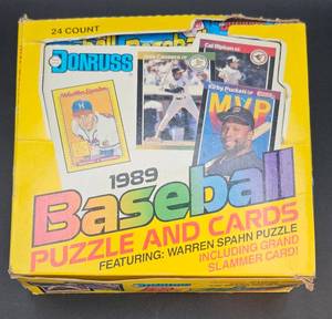 lot 114 image: Box of 1989 Donruss Baseball Puzzle & Cards