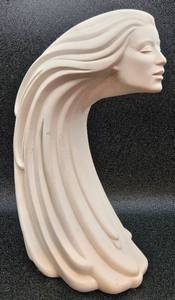 lot 122 image: Vintage Large Woman in the Wind Statue Art Deco Chalkware