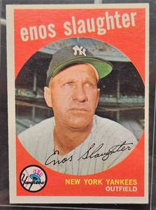 lot 144 image: 1959 Topps Enos Slaughter Baseball Card #155