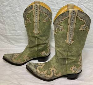 lot 50 image: Gianni Bini Studded Cowgirl Boots Size 8.5