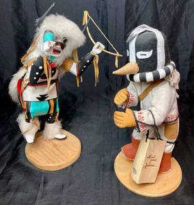 lot 156 image: Kachina Dolls - White Buffalo and Assassin Fly