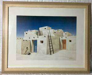 lot 75 image: Native American Pueblo Print by Henry Brewer