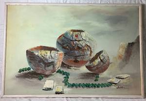 lot 77 image: Pottery by Holder Canvas Painting